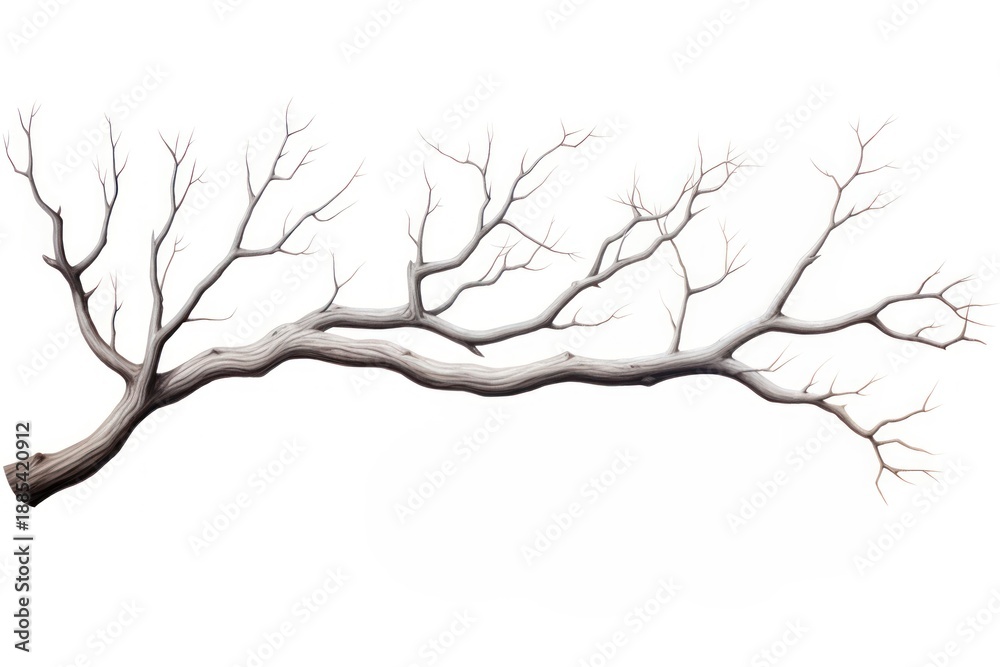 Fototapeta premium Drawing tree branch sketch.