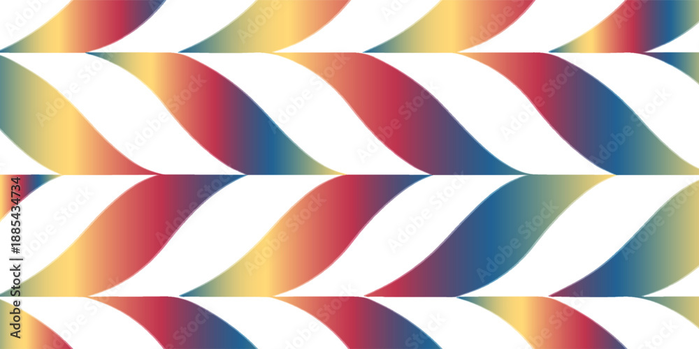 Fototapeta premium Vibrant Gradient Ribbon Pattern Background With Colorful Curving Waves for Design