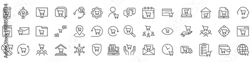 Shopping icon vector set. Online shopping Illustration sign collection. Purchases symbol. Sale logo.