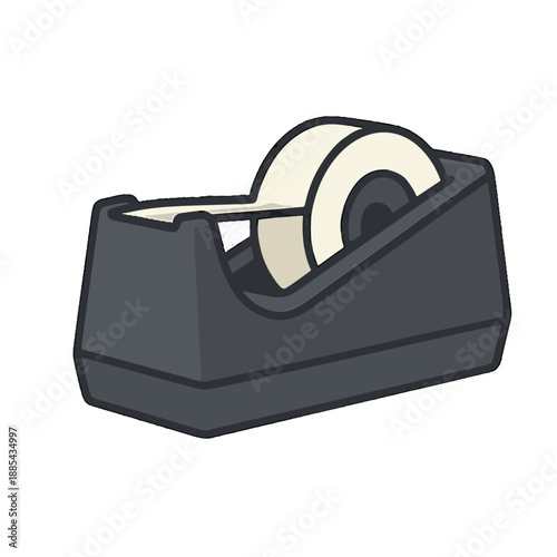 Desk Tape Dispenser Illustration.