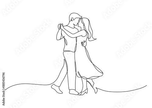Valentine’s Day Couples & Romance One Line Art | Continuous Single Line Lovers, Minimal Romantic Couple Illustrations