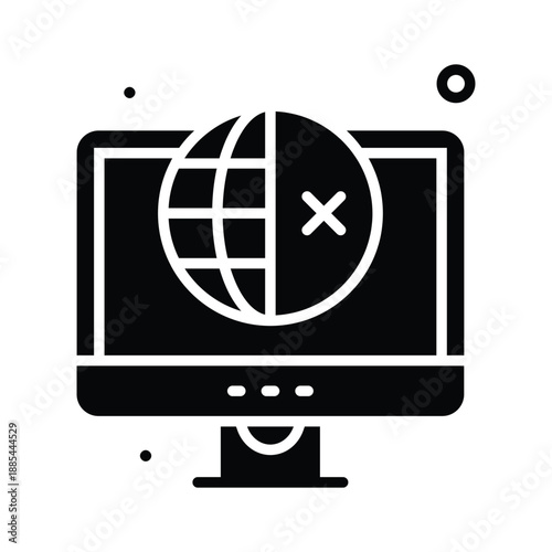 Take a look at this amazing glyph icon of digital divide, unequal access