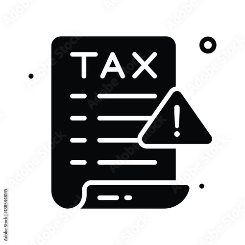 Grab this amazing glyph icon of tax issues, taxation problems and penalties