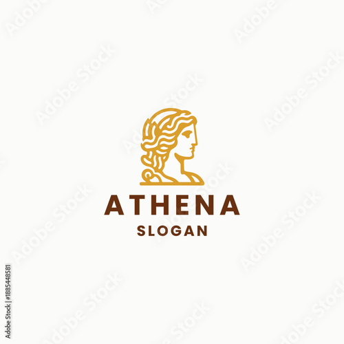 Athena logo design template vector illustration