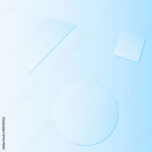 파랑색의 다양한 모형을 바탕으로 꾸민 이미지