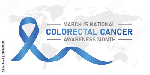 Vector illustration on the theme of Colorectal Cancer awareness month. It is a type of cancer that begins in the large intestine. The colon is the final part of the digestive tract	