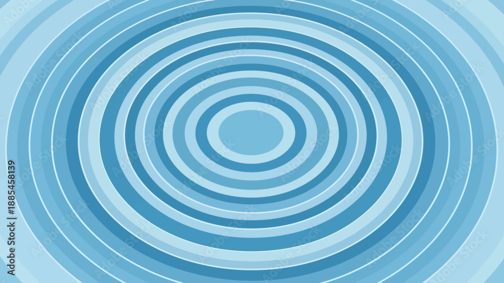 Obraz premium Concentric Blue Circles Ripples Pattern Design.