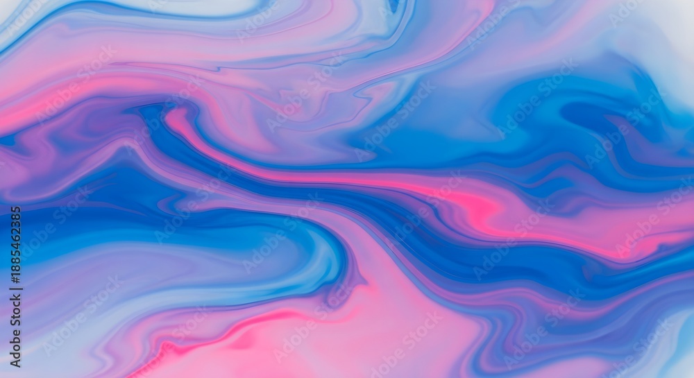 Obraz premium Soft pastel abstract fluid gradient with smooth flowing shapes in blue and pink tones, ideal for modern backgrounds, minimalist design, and creative visual projects.