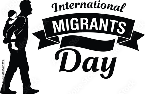 International Migrants Day Awareness Banner Vector