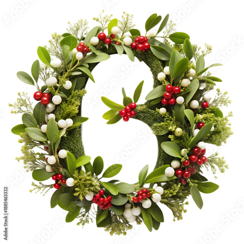 Winters Embrace A Festive Floral Letter B