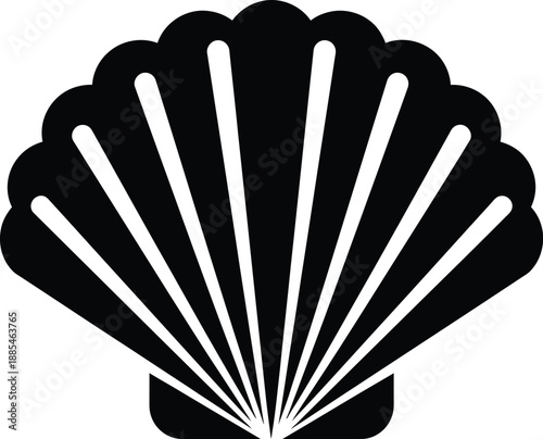 Seashell Scallop Shell Silhouette Vector