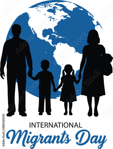 International Migrants Day Family Vector