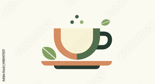 Abstract tea cup illustration