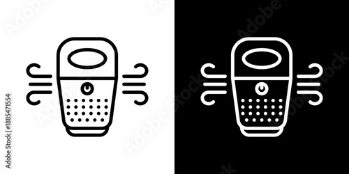 Air Purification Icon Of Line Black And White Style