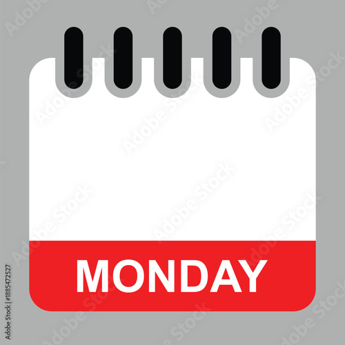 Monday calendar web button. monday calendar icon. weekly calendar web buttons. calender sign. vector illustration