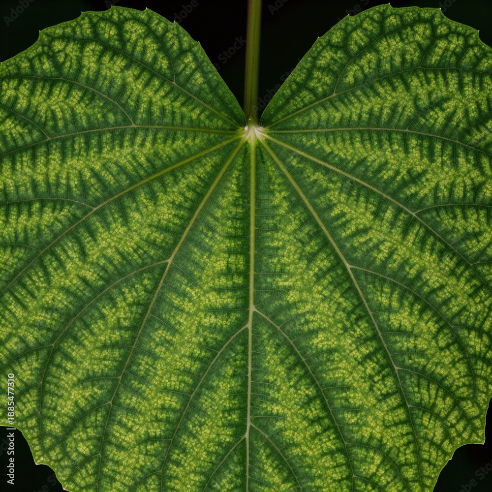 Fototapeta premium Macro image showcases detailed leaf venation pattern for educational and environmental uses