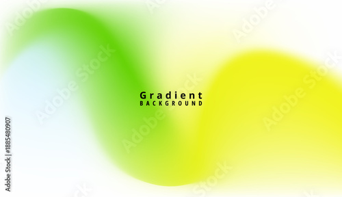 Vibrant abstract background featuring soft, blurred transitions of bright lime green and sunny yellow hues creating a modern flowing design on white background
