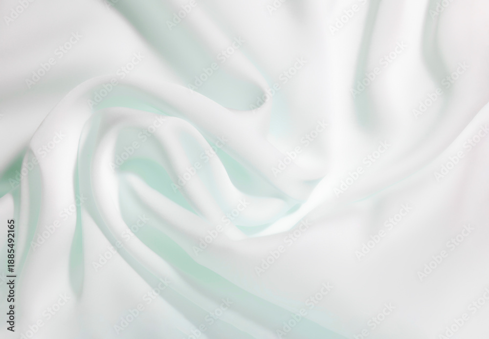 Fototapeta premium Cosmetic cream texture white colored background. Beauty product silk sample swatch
