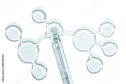 Foto Beauty product pipette dropper sample swatch