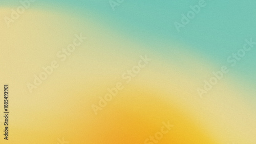 The warm to cool gradient background with retro grainy texture