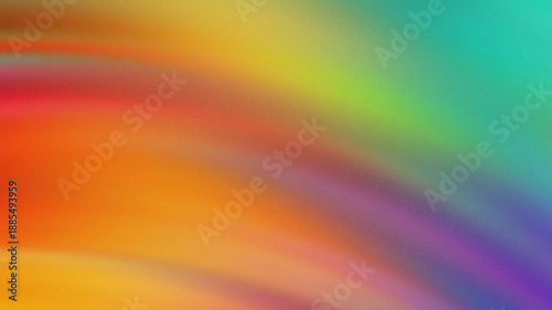 Vibrant abstract background with rainbow gradient and grainy texture effect