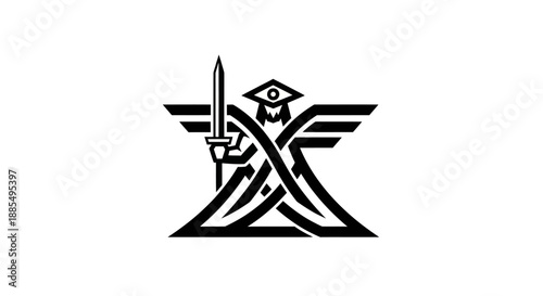 Abstract warrior icon