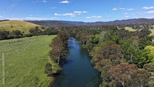 Fényképezés Aerial photo of Goulburn River Thornton Victoria Australia