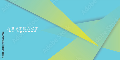 Bright blue and green gradient abstract background. Simple realistic paper cut design with light elements. design simple. modern background. vector ilustration.