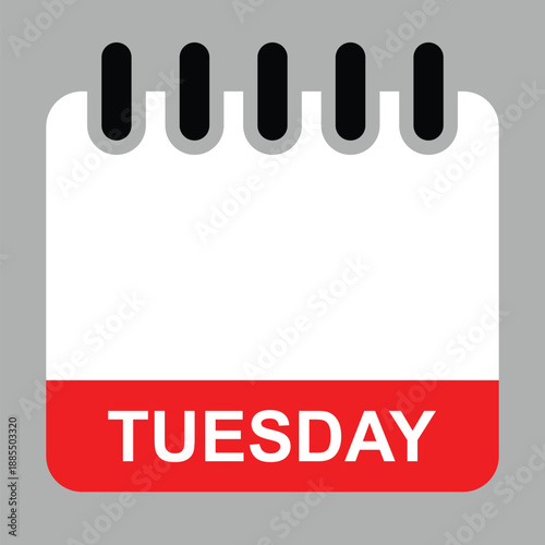 Tuesday calendar web button. tuesday calendar icon. weekly calendar web buttons. calender sign. vector icon