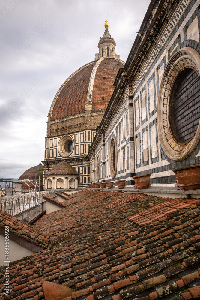 Fototapeta premium The exterior of the Florence Cathedral in Italy