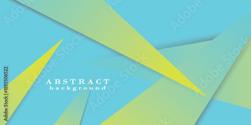 Bright blue and green gradient abstract background. Simple realistic paper cut design with light elements. design simple. modern background. vector ilustration. eps10.