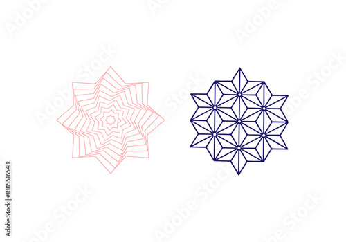 Intricate geometric patterns