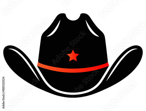 Silhouette of a cowboy hat