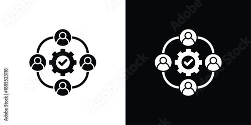 Collaboration Icon Sheet Black And White