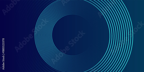 Circles Lines round frame, dynamic vector AI Technology science music concept lines.