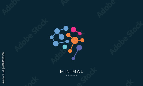 Data Network Connections Icon – Digital Nodes, Artificial Intelligence, Analytics Technology Symbol