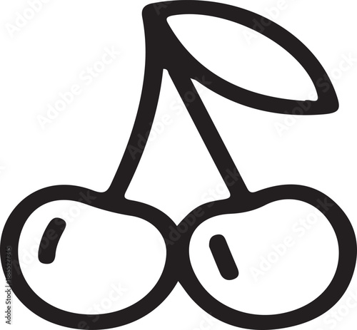 Cherry icon cherry, cherries, fruit, food, sweet, delicious, pair of cherry, juicy cherry,