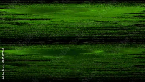 Green Glitch Horizontal Lines Digital Data Stream Background Loop
