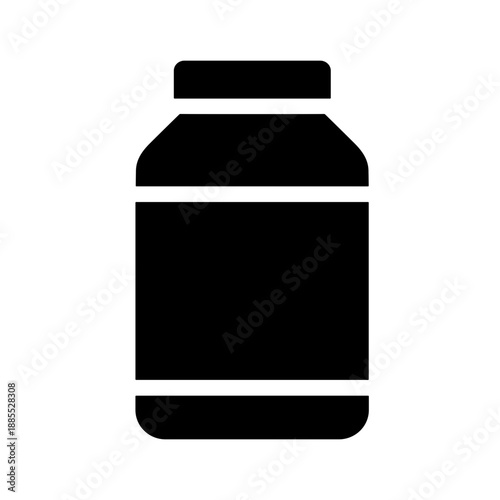black plastic container for milk