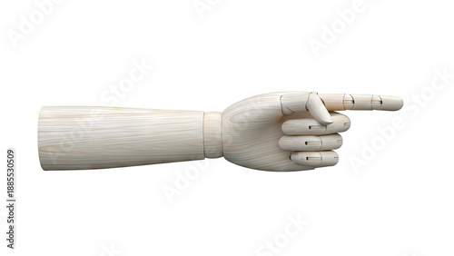 Wooden Mannequin Hand Pointing to the Right