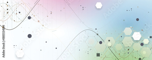 Futuristic steampunk style DNA background, connected neural web