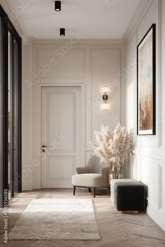 Elegant Hallway Interior Design, Luxury Home Decor & Architectural Details