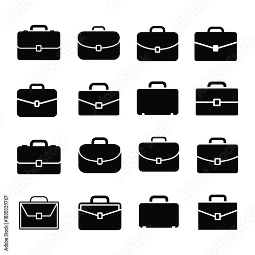 Briefcase icon silhouette vector illustration