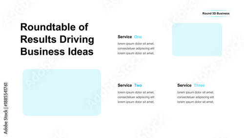 Round 3D Business Infographic