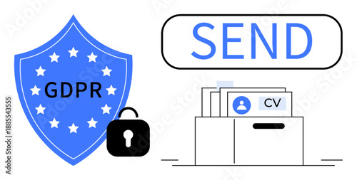 GDPR compliance. GDPR ensures security in personal data transmission, protecting CV and sensitive information online. GDPR is vital for legal compliance, HR processes, and digital security workflows