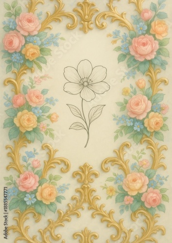 Elegant floral vintage design