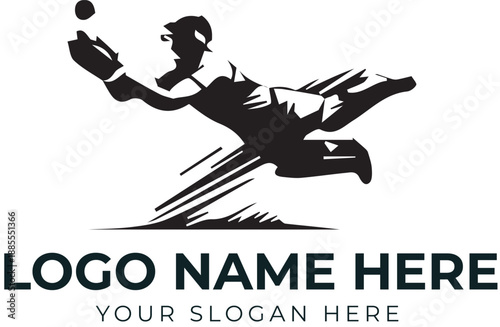 Citrus fruit logo vector with green leaves and ribbon banner for organic food or farm branding