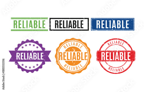 comprehensive collection of colorful reliable rubber stamps in various shapes for professional quality assurance branding