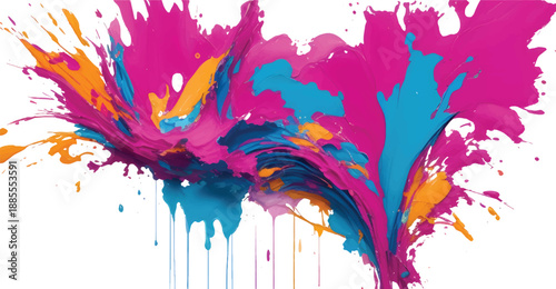 Vibrant explosion of color creating a dynamic burst of energy, perfect for artistic designs and modern creative projects, a spectrum of life