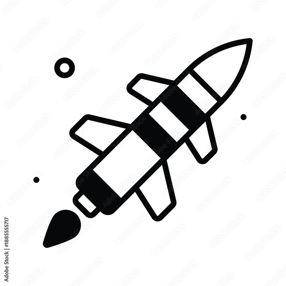 Fototapeta premium Well crafted trendy glyph icon of war, armed conflict